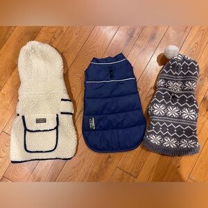 Lot of 3 Dog Jackets/Sweaters